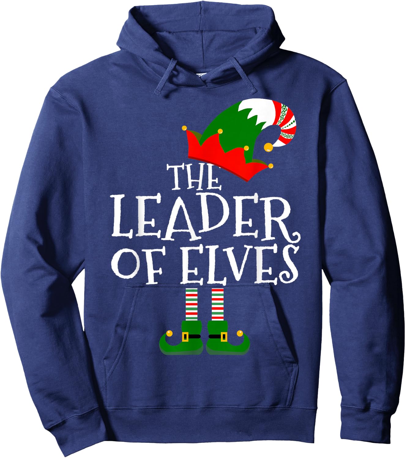 The Leader of Elves Matching Family Group Gift Elf Christmas Hoodie - Hoodie | Navy