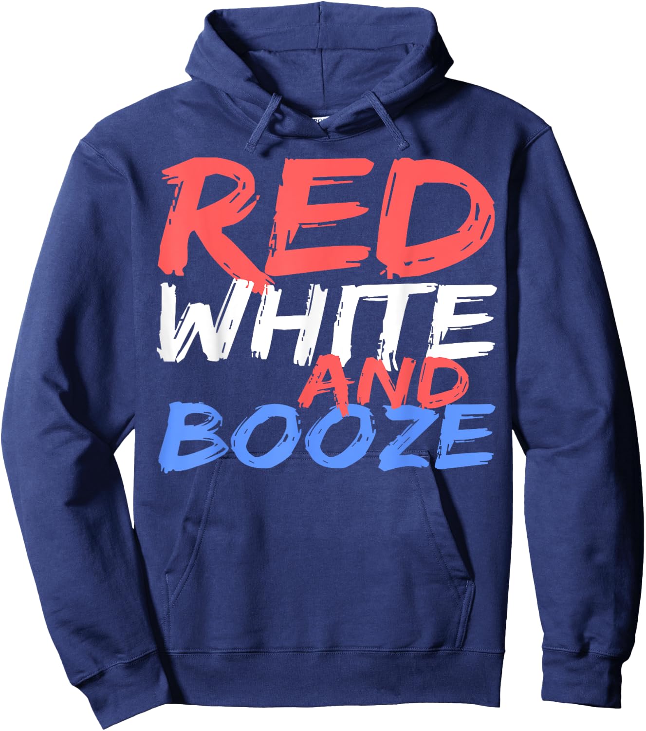 Red White And Booze Shirt Men Women Drinking 4th of July Hoodie - Hoodie | Navy