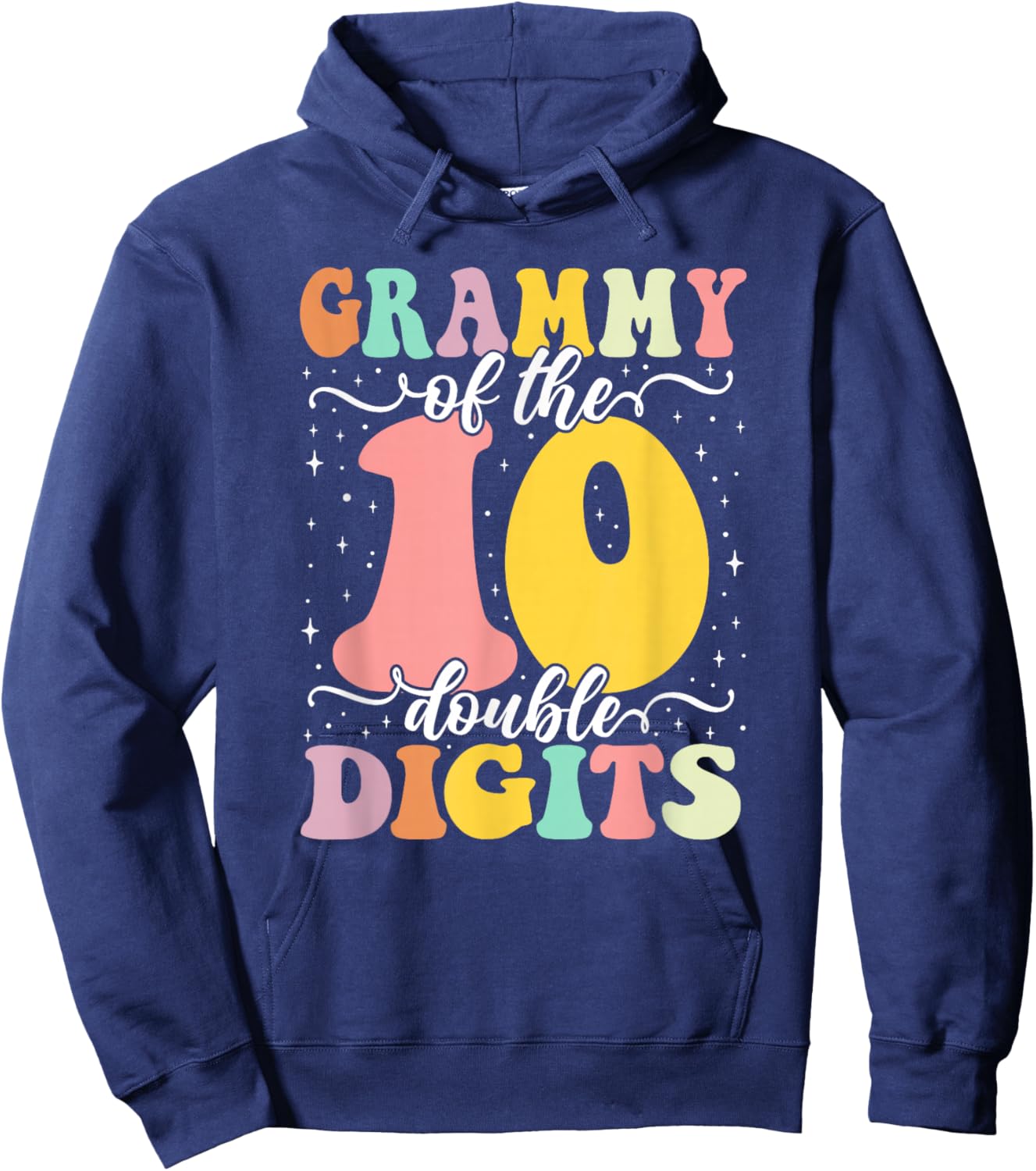 Grammy of The Bday Girl Boy Double Digits 10th Birthday Hoodie - Hoodie | Navy