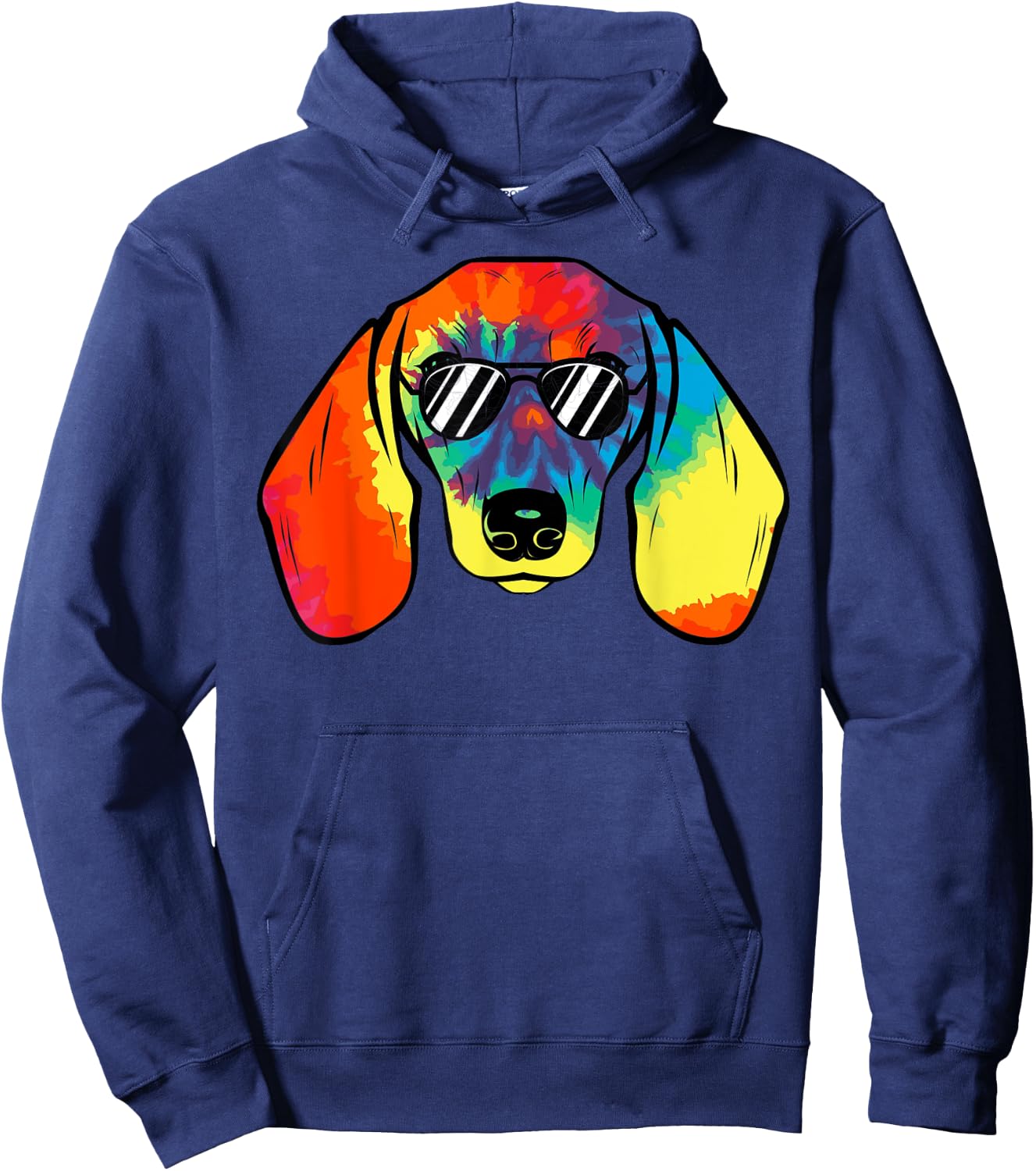 Dachshund - Cute Tie Dye Hoodie - Hoodie | Navy