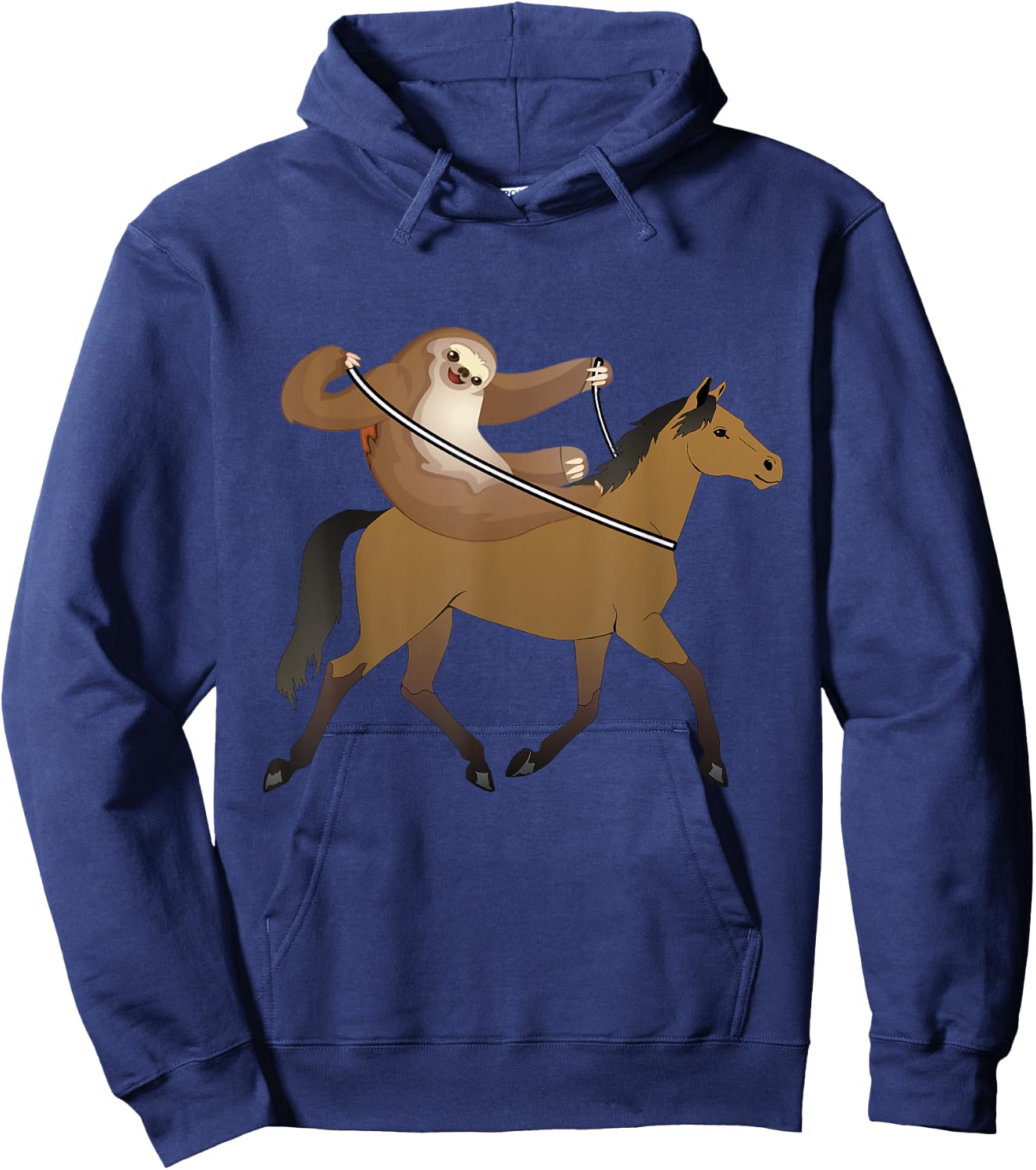Funny Sloth Riding Horse For Sloths Costume Lover Gift Hoodie - Hoodie | Navy