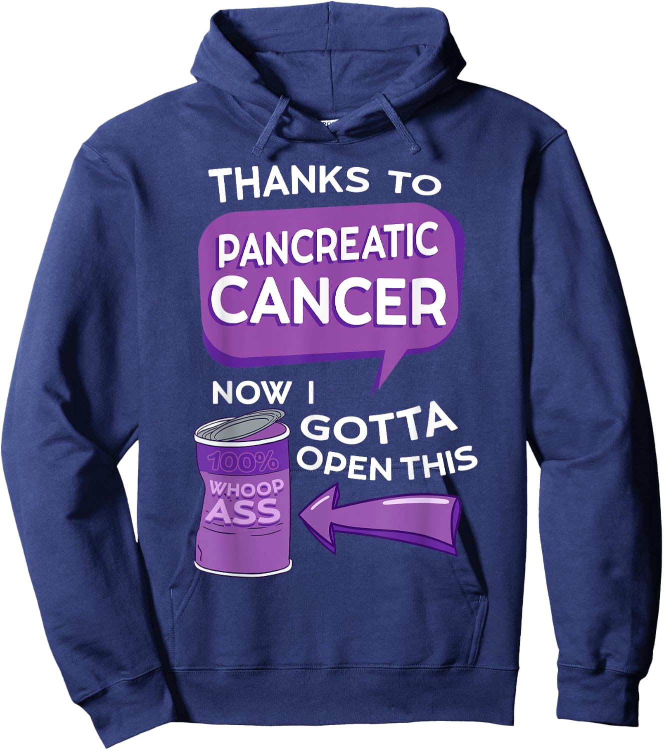 Pancreatic Cancer Awareness Adenocarcinoma Stomach Tumor Hoodie - Hoodie | Navy