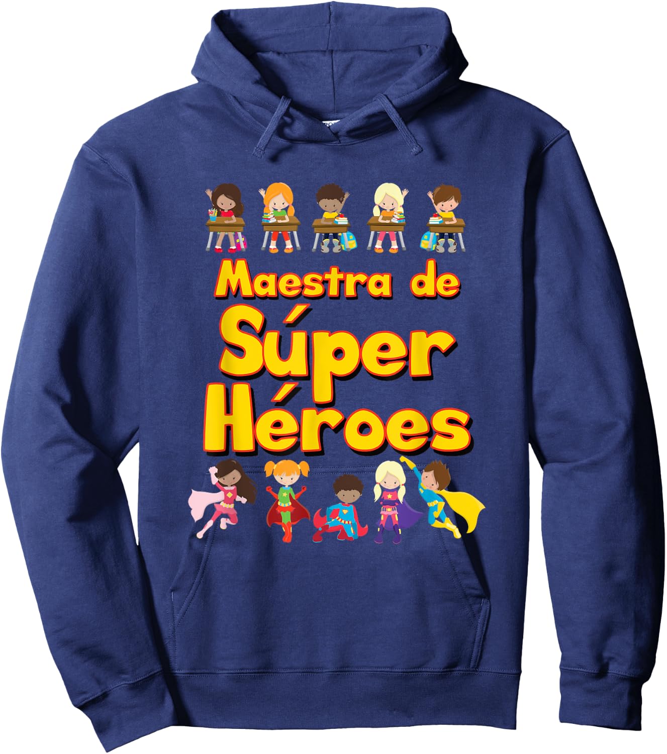 Maestra de Superhéroes Hoodie - Hoodie | Navy