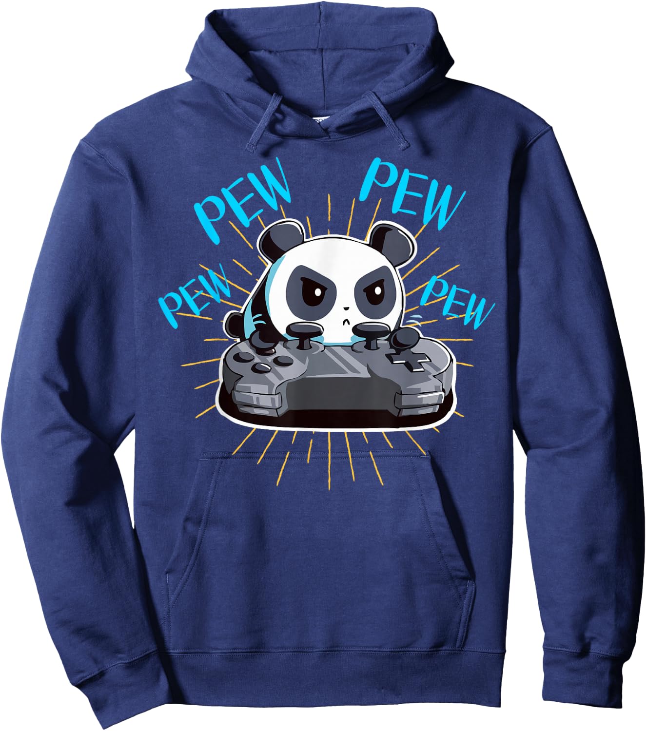 Funny Gamer Pew Pew Panda Hoodie - Hoodie | Navy