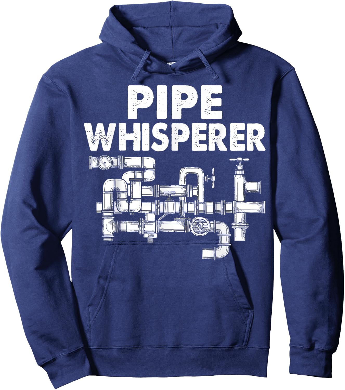 Pipe Whisperer Funny Water Pipes Plumber Plumbing Gift Hoodie - Hoodie | Navy