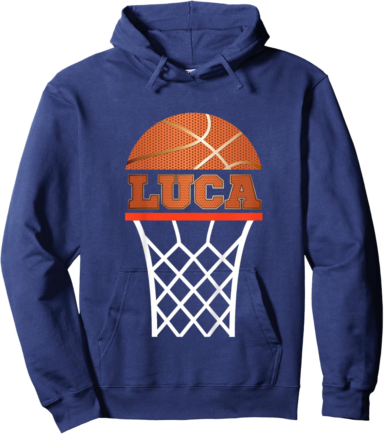 Basketball Shirt | Custom Name Luca Youth Graphic Apparels Hoodie - Hoodie | Navy