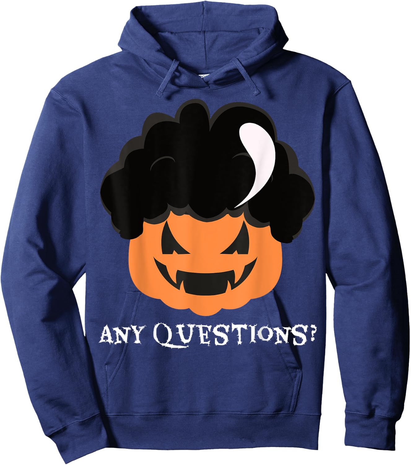 Parliament Shirts: David S Pumpkins Any Questions Hoodie - Hoodie | Navy