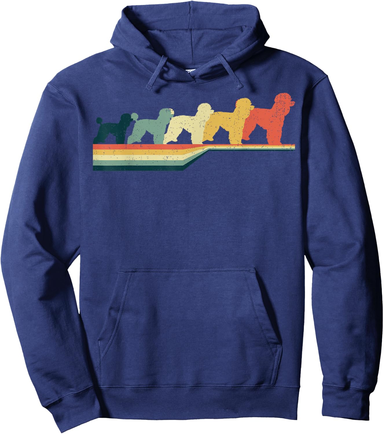 STANDARD POODLE Vintage Retro Style Cute Pet Gifts Hoodie - Hoodie | Navy