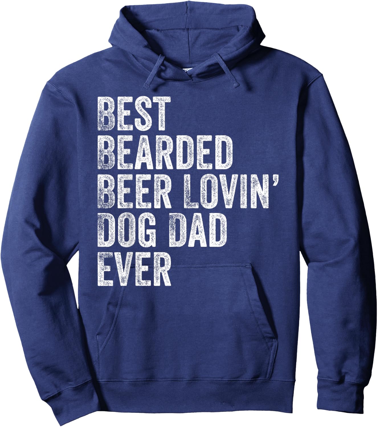 Best Bearded Beer Lovin Dog Dad Pet Lover Owner Gift Hoodie - Hoodie | Navy
