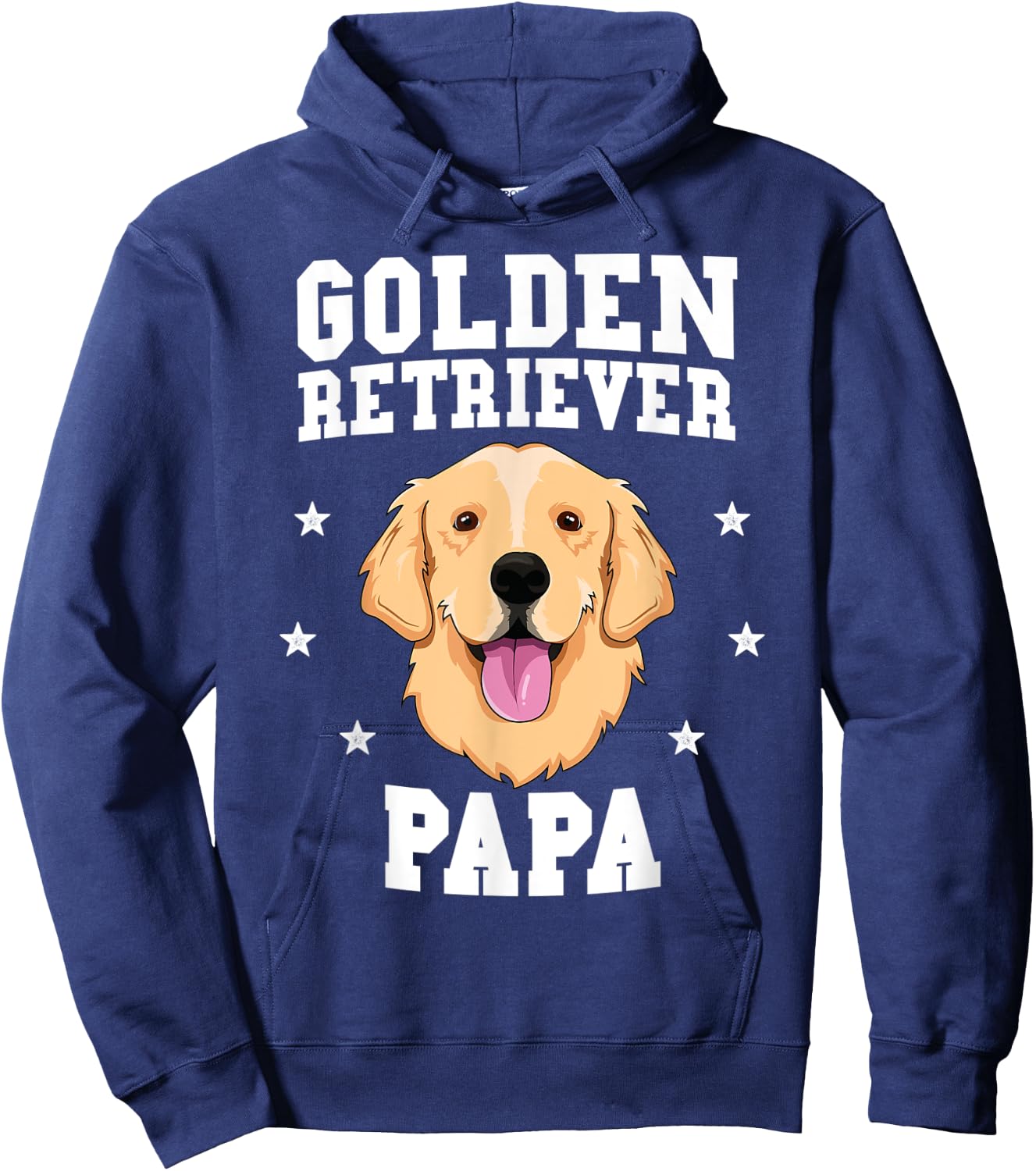 Golden Retriever Papa Father Fur Dad Dog Puppy Adopt Puppy Men Women Kids Hoodie - Hoodie | Navy