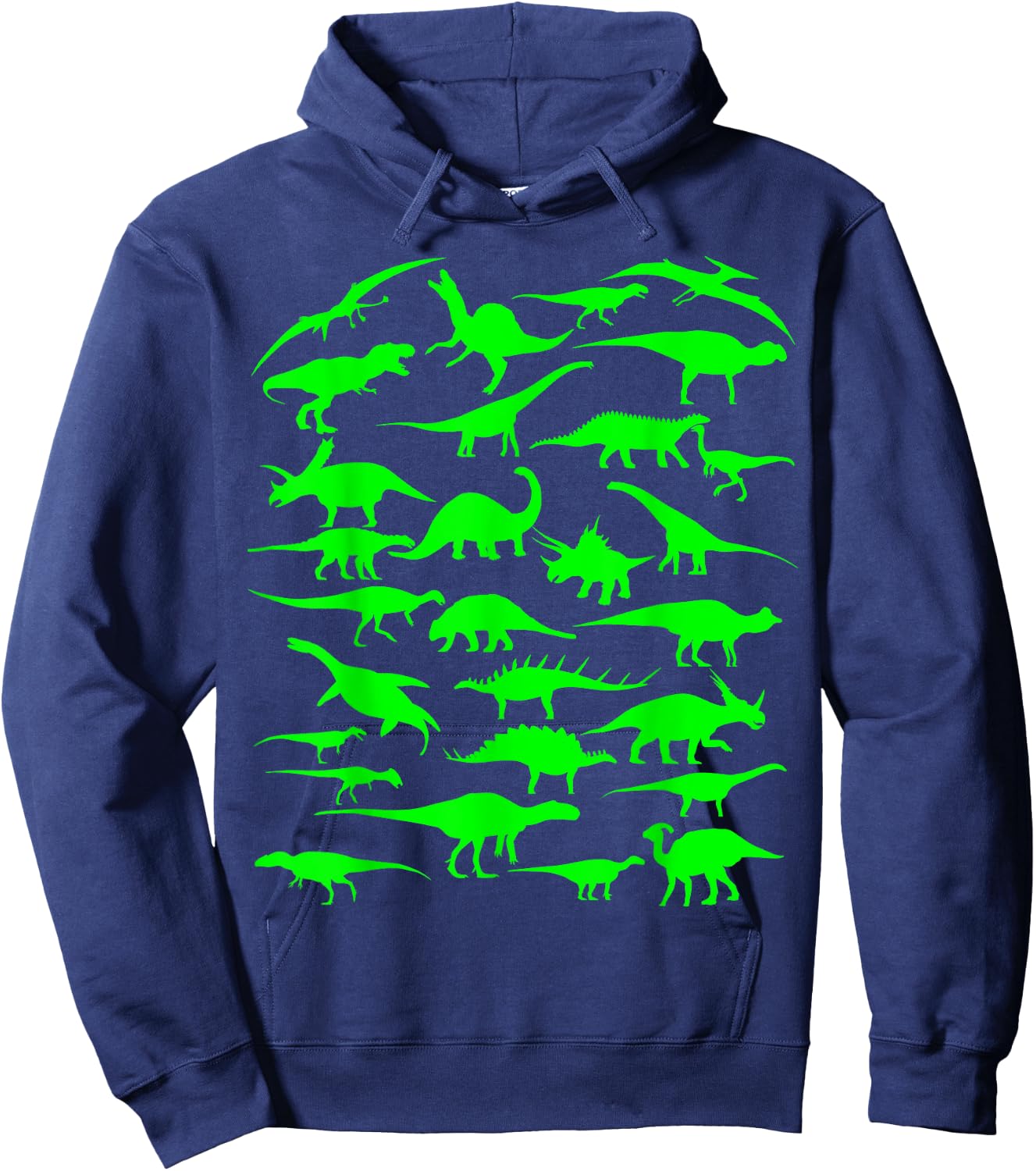 Funny Sheldon Nerdy Dinosaurs All Over Science Geek Gift Hoodie - Hoodie | Navy
