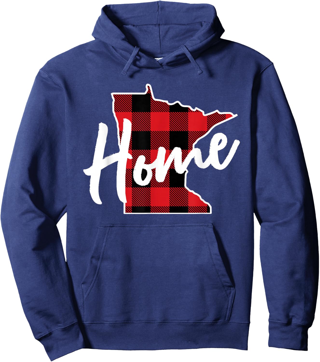 Lumberjack Buffalo Plaid Minnesota Home State Gift Hoodie - Hoodie | Navy