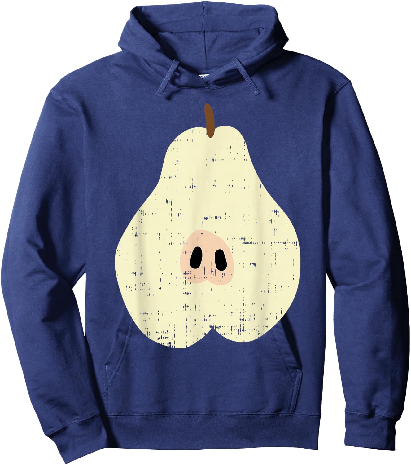 Pear Funny Fruit Food Lazy DIY Easy Halloween Costume Hoodie - Hoodie | Navy