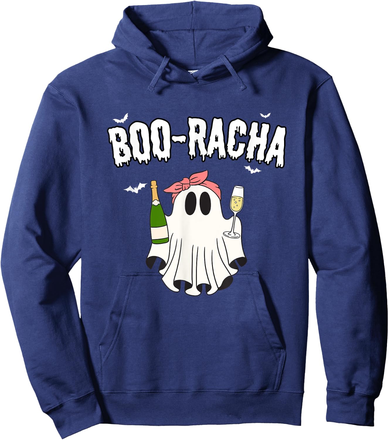 Boo-racha Funny Halloween Ghost - Champagne - Mimosa Hoodie - Hoodie | Navy