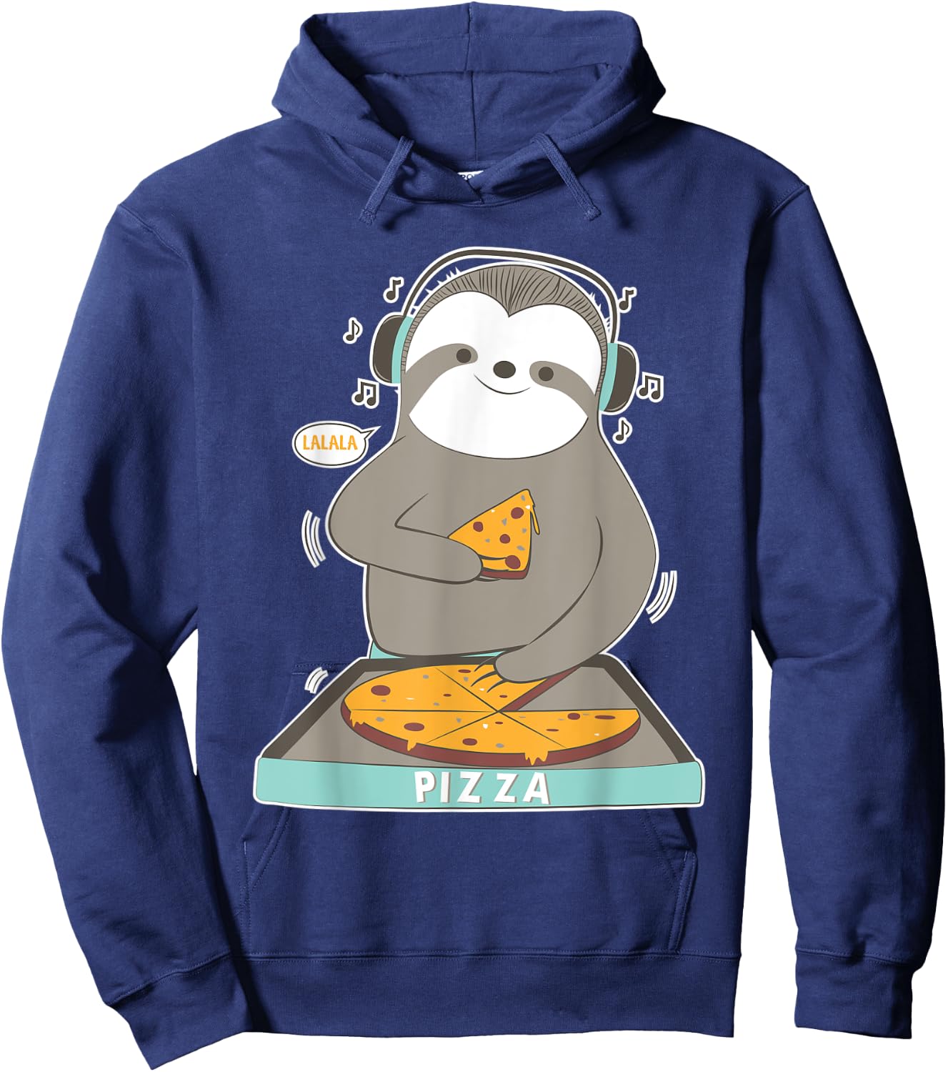 Sloth Pizza Shirt Women Kids Girls Boys Hoodie - Hoodie | Navy