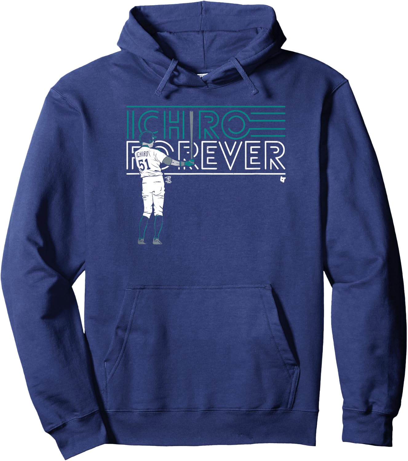 Ichiro Suzuki - Ichiro Forever - Seattle Baseball Hoodie - Hoodie | Navy