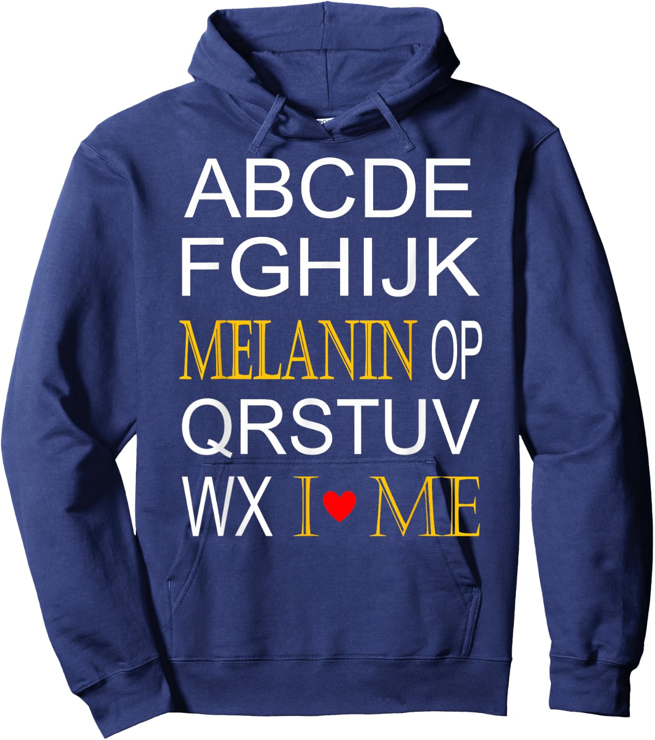 Melanin Abc's Art for African American Children Hoodie - Hoodie | Navy