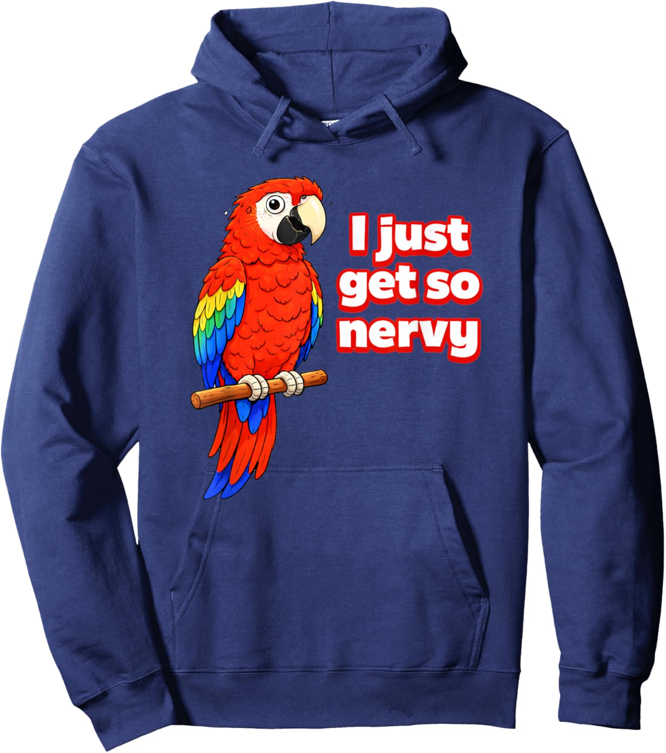 I Just Get So Nervy Parrot Meme Hoodie - Hoodie | Navy