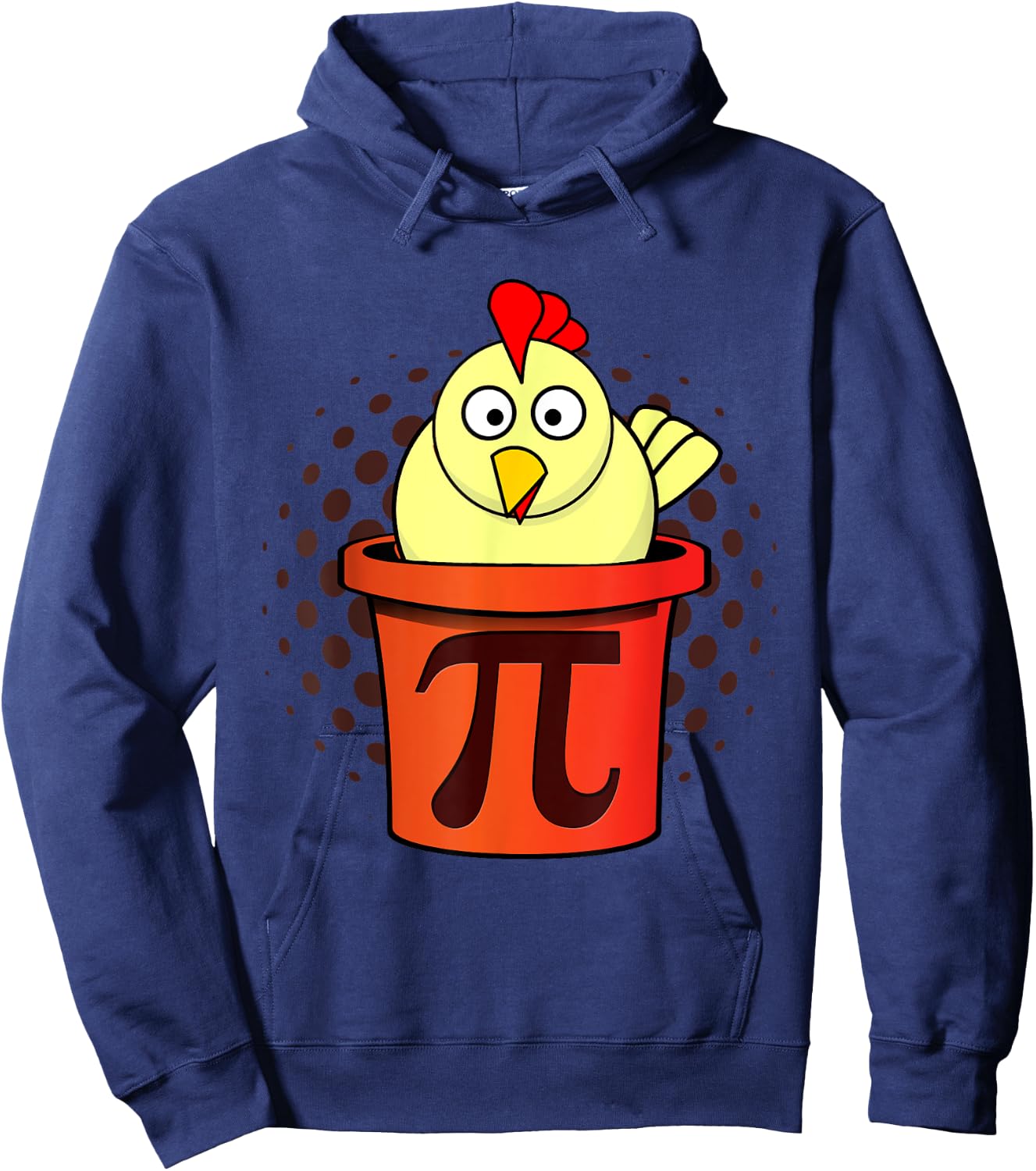 Chicken Pot Pie - Chicken Pot Pi Funny Math Joke Hoodie - Hoodie | Navy