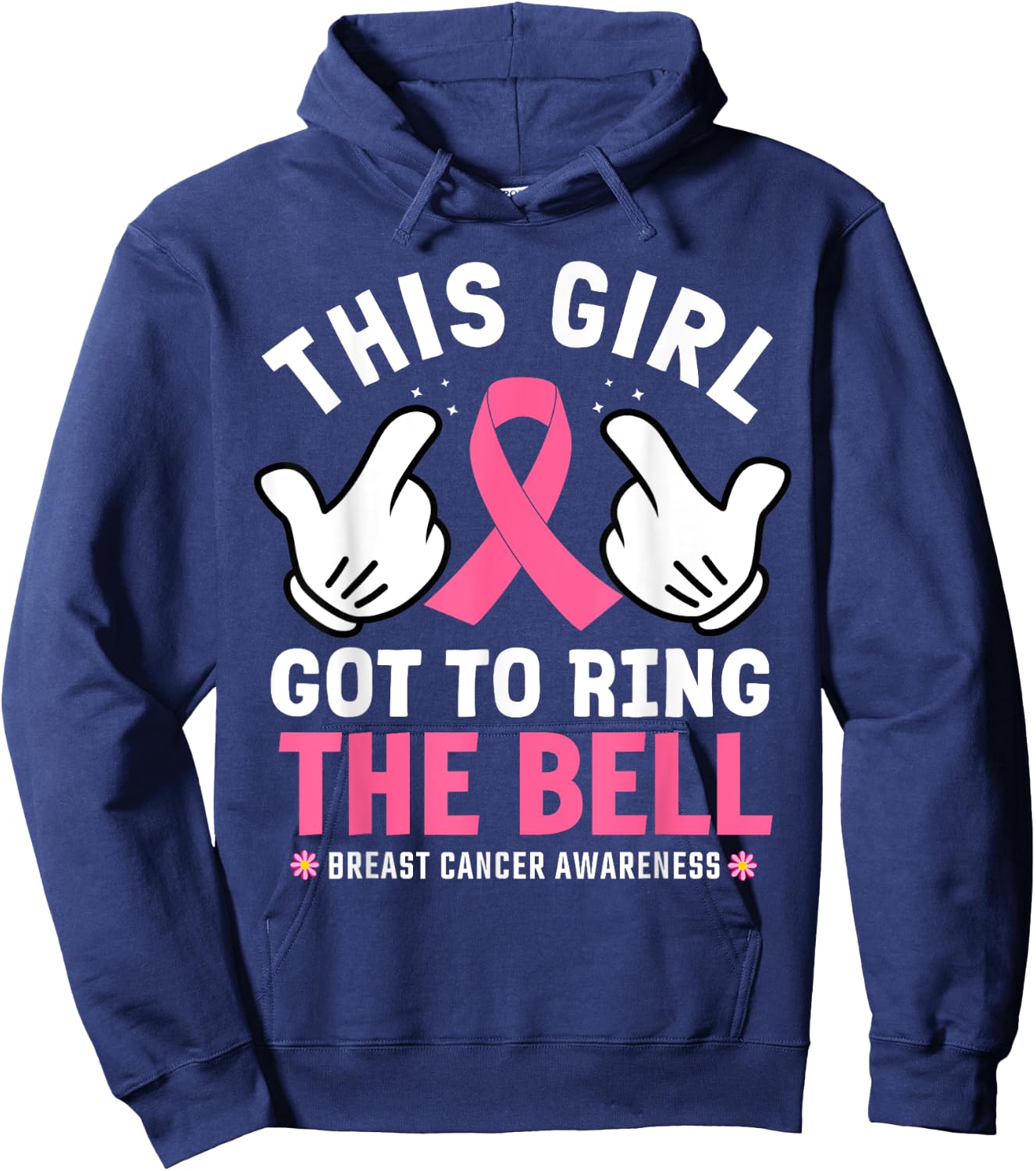 This Girl Got To Ring The Bell Breast Cancer Awareness Hoodie - Hoodie | Navy