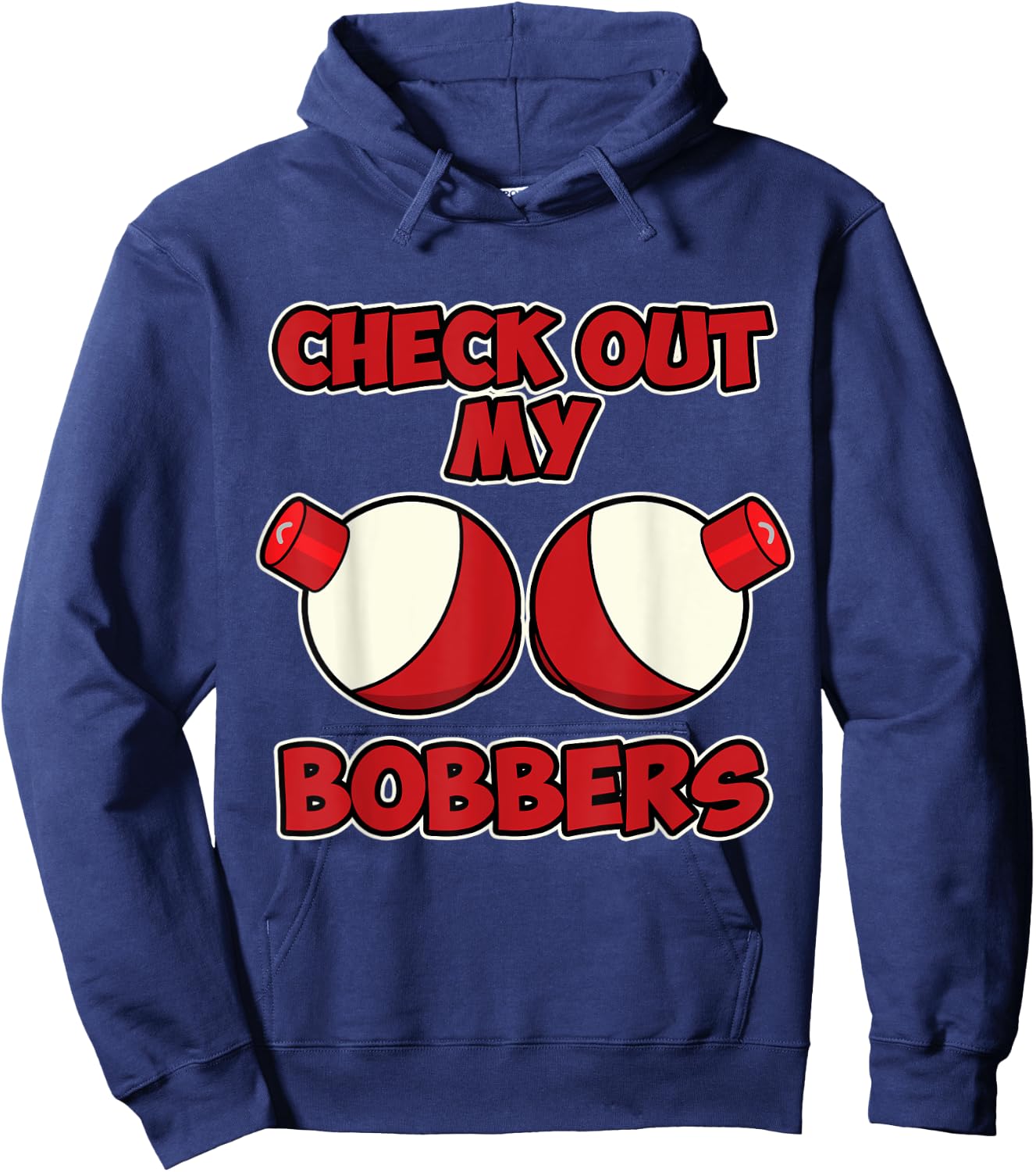 Fishing Shirt - Check my Boobers for Angler Hoodie - Hoodie | Navy