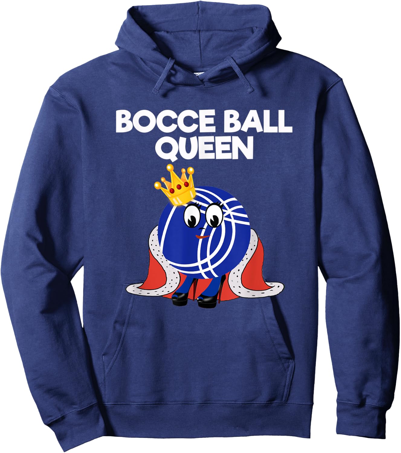 Bocce Ball Queen Funny Hoodie - Hoodie | Navy