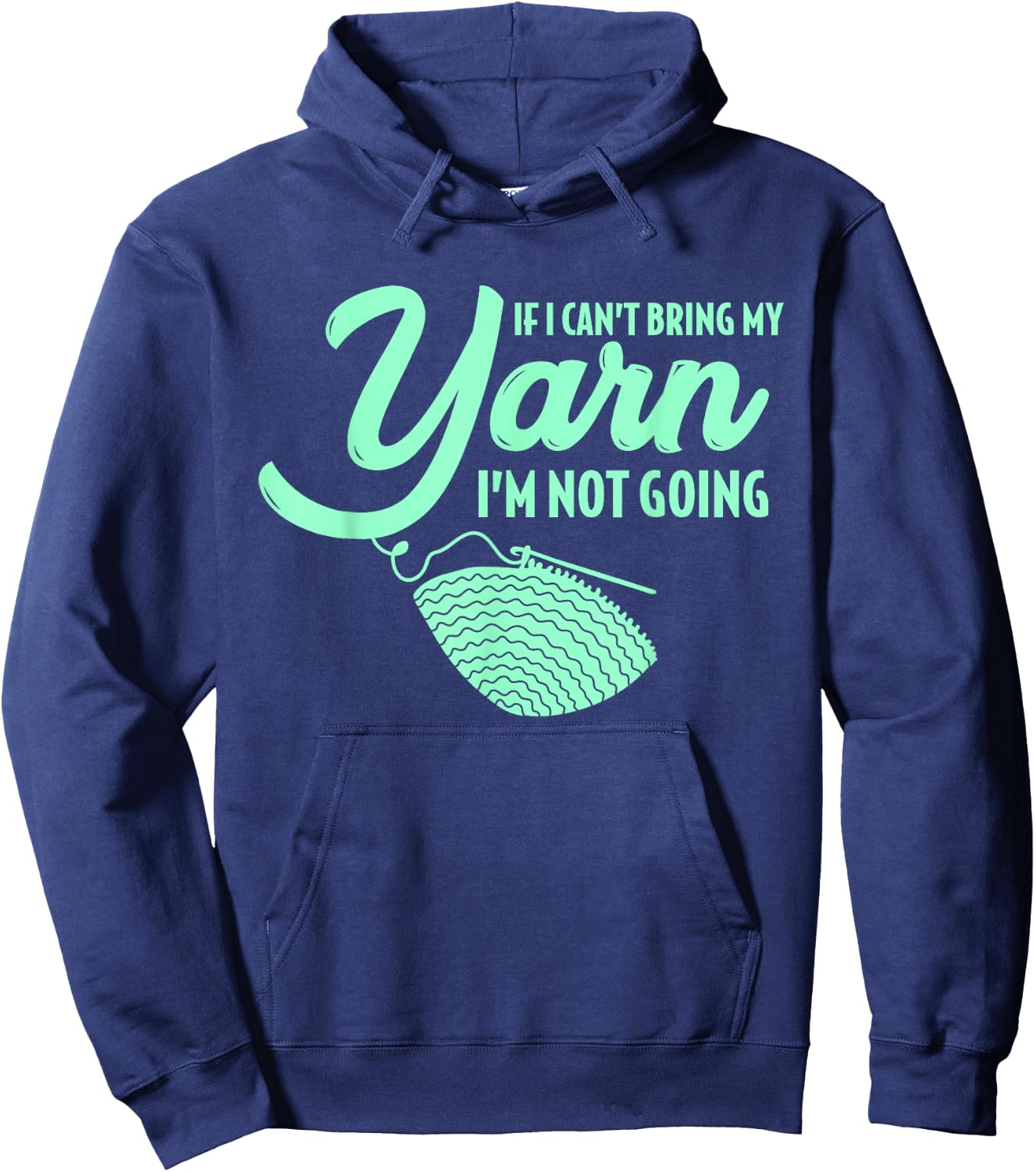 Crocheting Knitting Yarn Hoodie - Hoodie | Navy