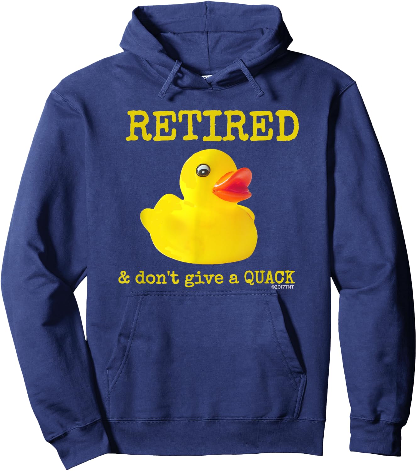 Retirement Funny Retired I Don't Give a Quack Rubber Ducky Hoodie - Hoodie | Navy