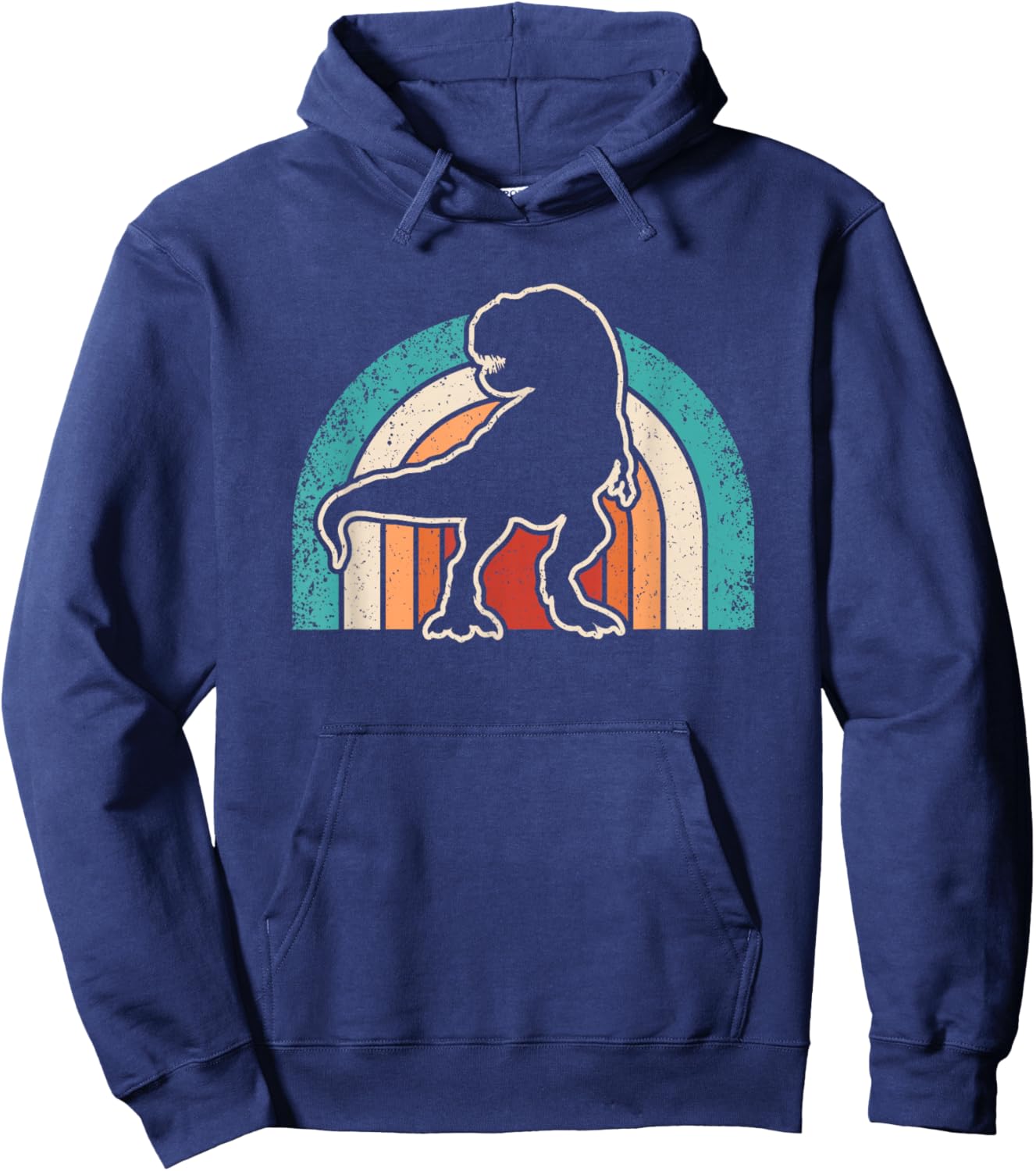 Retro Dinosaur Lover Dino T-Rex Men Boys Kids Hoodie - Hoodie | Navy