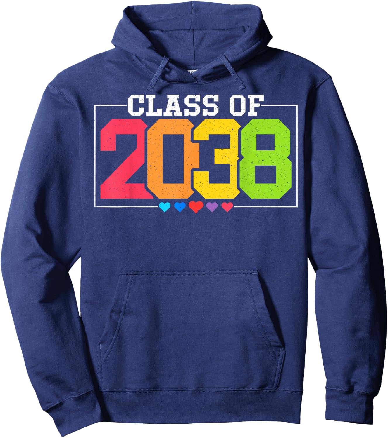 Class Of 2038 Future Graduates kindergarten Graduation Hoodie - Hoodie | Navy