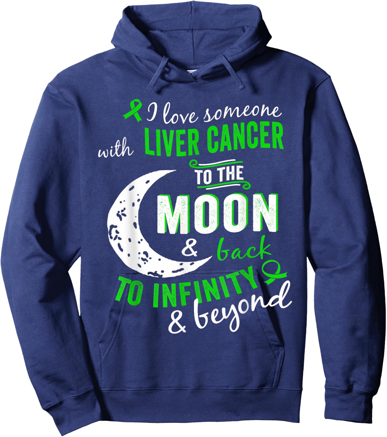 Liver Cancer Shirt - Liver Cancer Awareness Shirt Hoodie - Hoodie | Navy