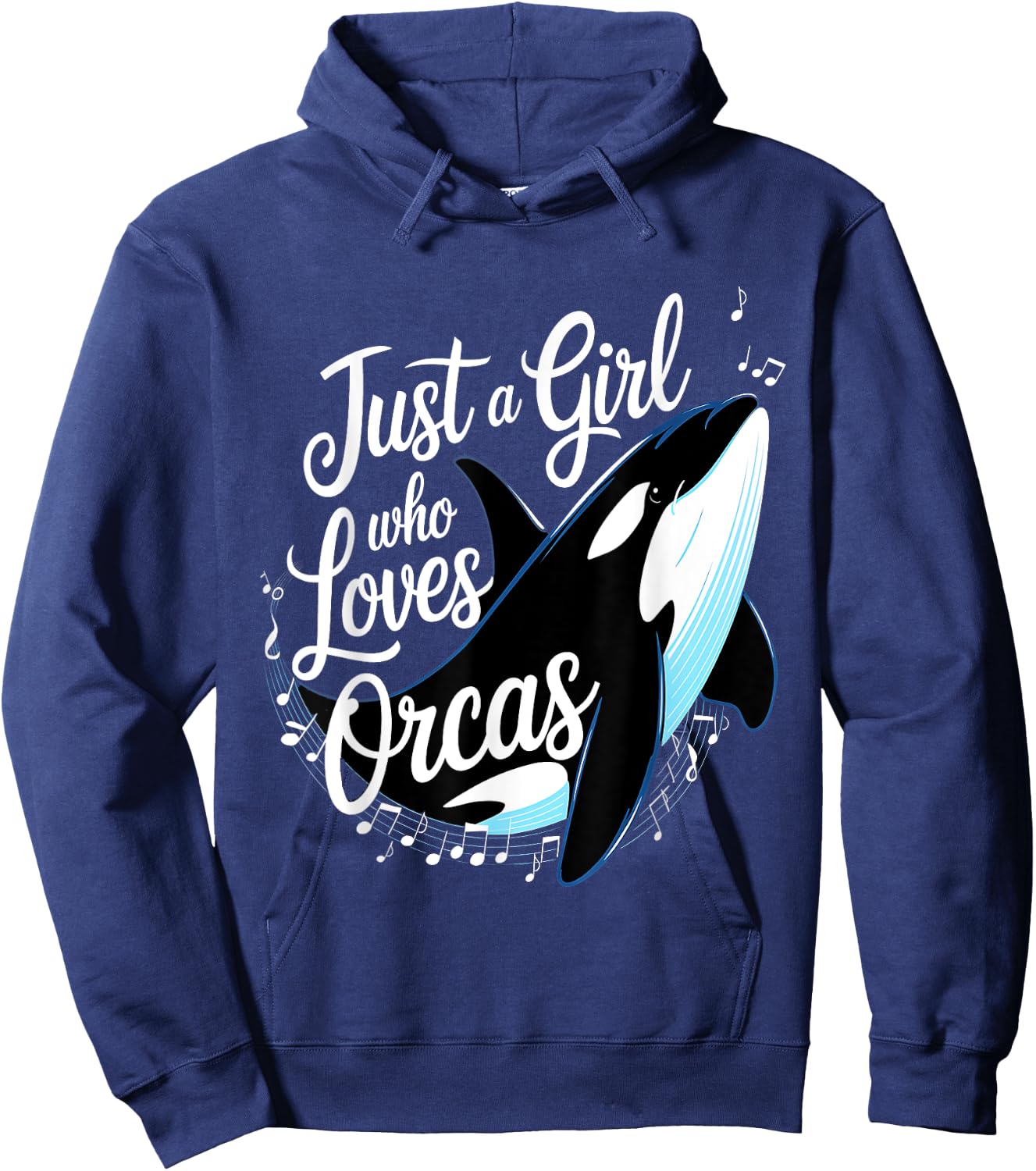 Orcas Just A Girl Who Loves Orcas Killer Whales Ocean Girls Hoodie - Hoodie | Navy