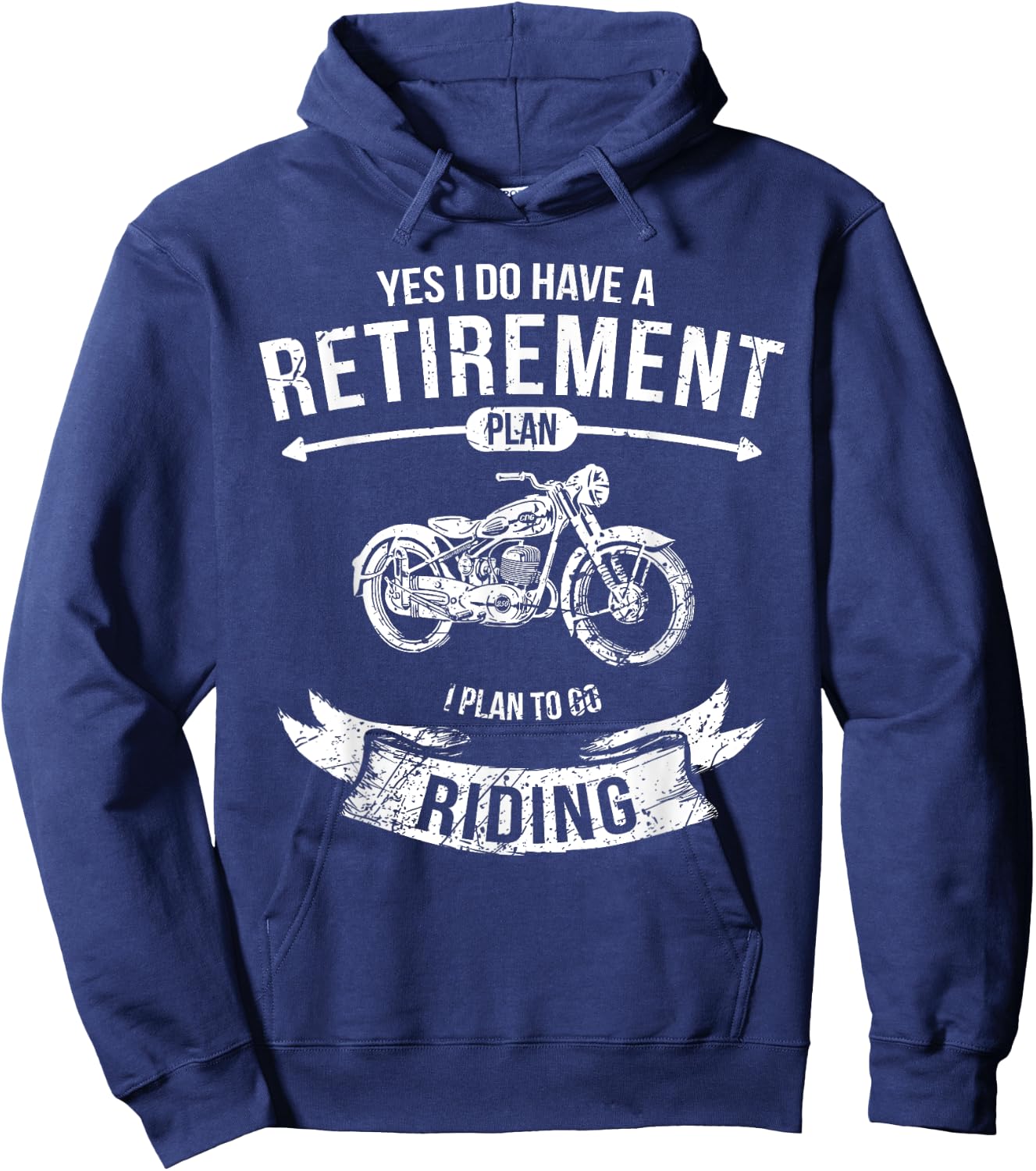 Retirement Plan Riding Motorcycle Biker Ride Riders Hoodie - Hoodie | Navy