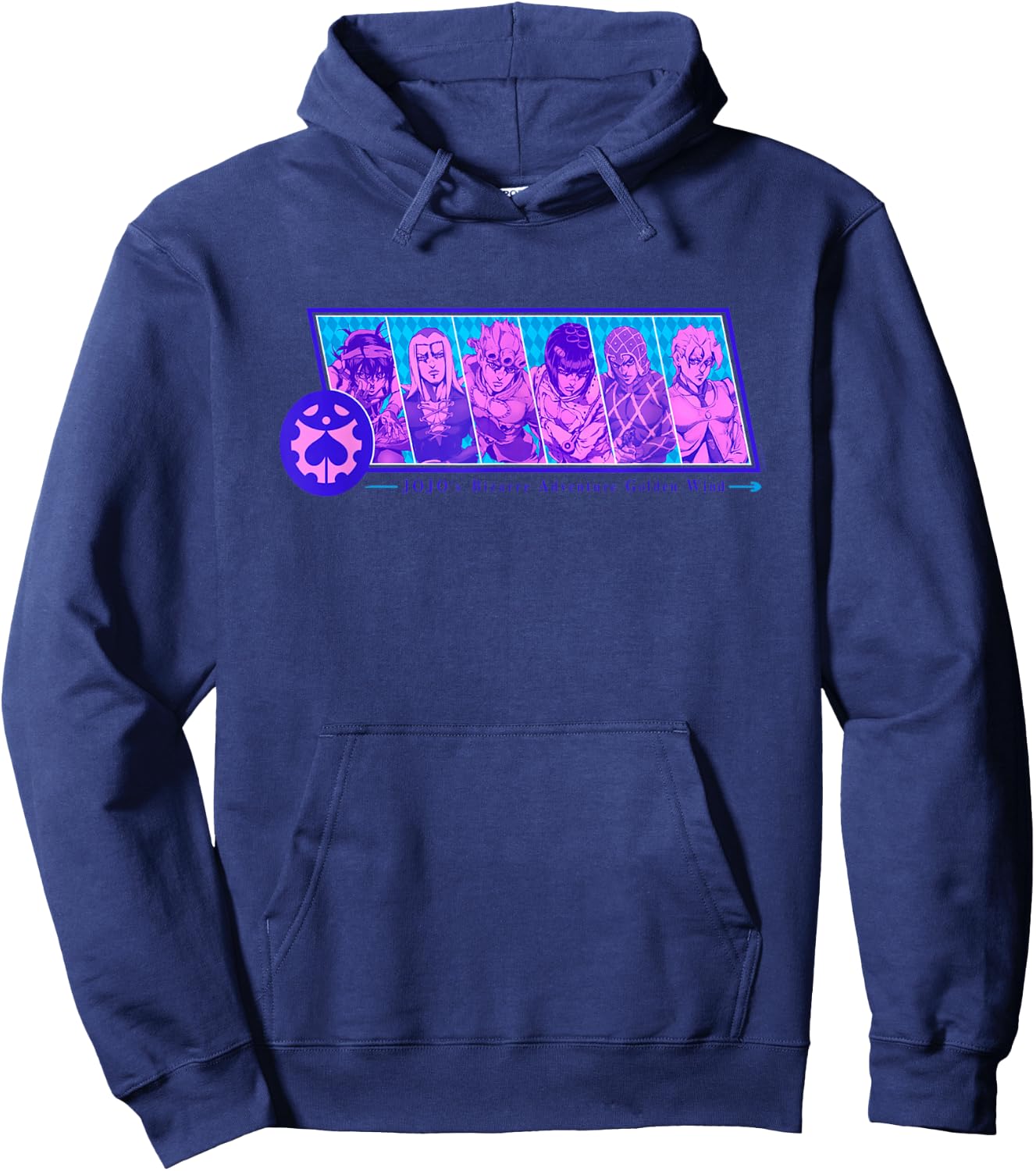 JoJo's Bizarre Adventure Group Crest Badge Anime Hoodie - Hoodie | Navy