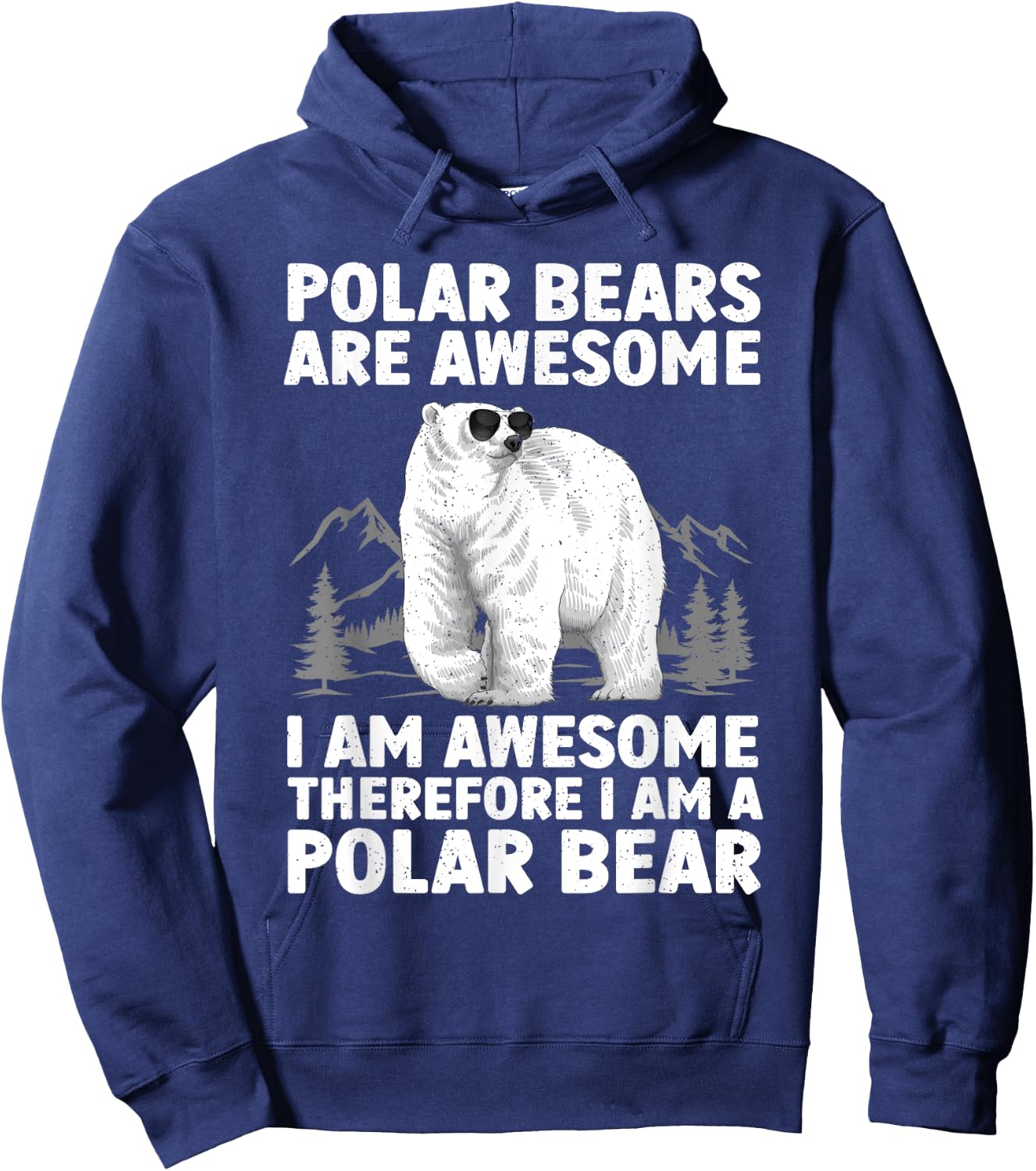 Polar Bear Art Women Kids Arctic Polar Bear Lover Hoodie - Hoodie | Navy