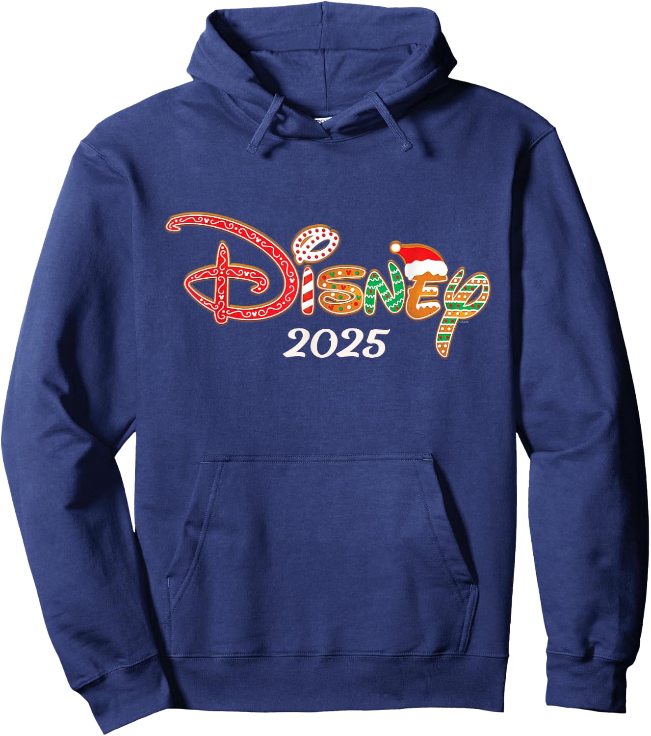 Disney Holiday Christmas Vacation Trip Gingerbread Logo 2025 Hoodie - Hoodie | Navy