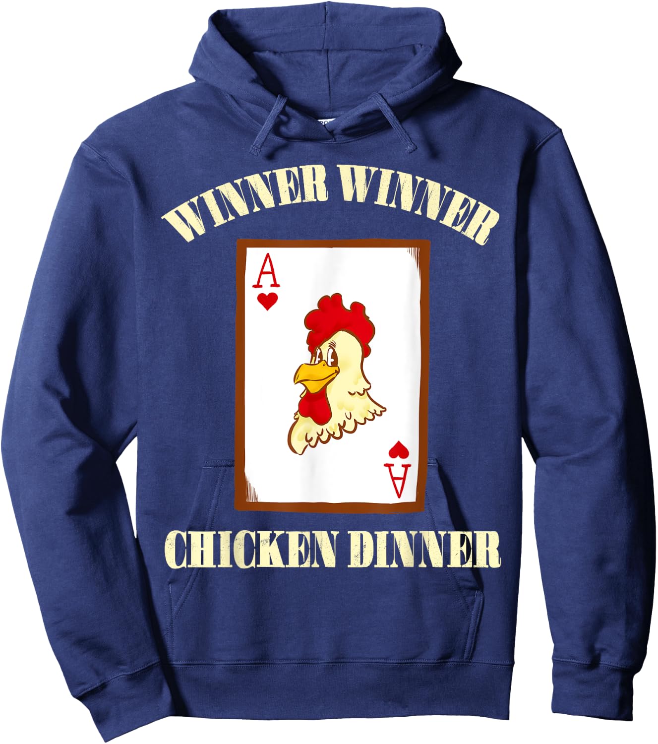 Winner Chicken Lucky Casino Gambling Blackjack Hoodie - Hoodie | Navy