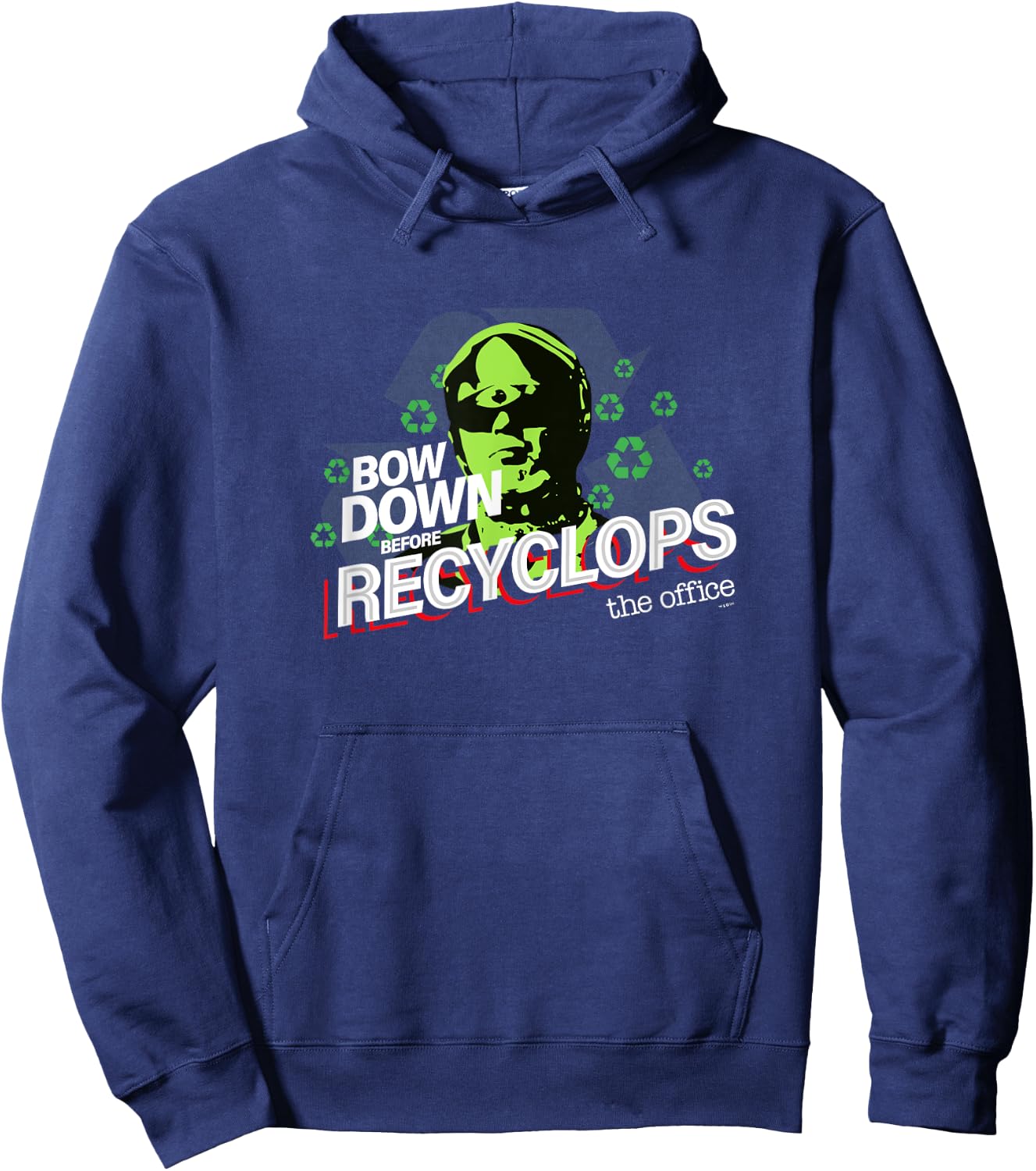 The Office Dwight Schrute Bow Down Before Recyclops Hoodie - Hoodie | Navy