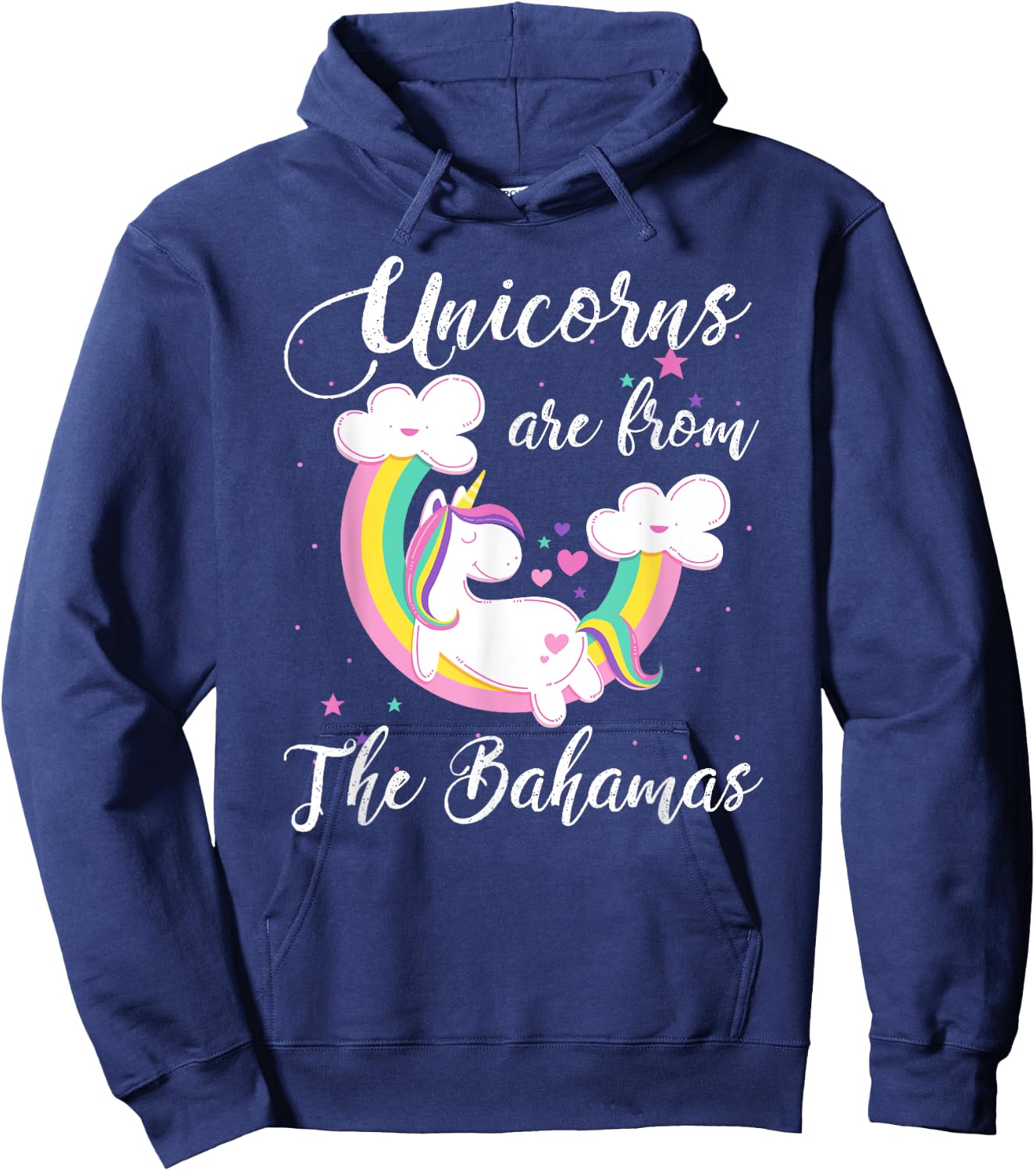 Unicorns Are From The Bahamas / Magical Unicorn Gift Hoodie - Hoodie | Navy