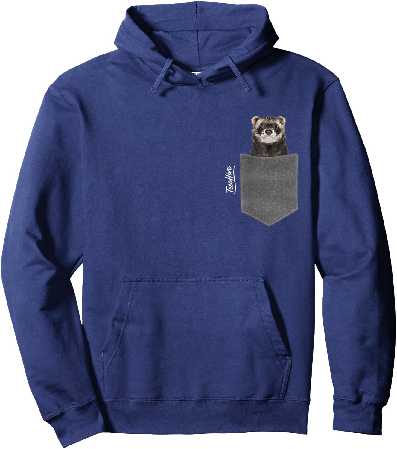 Ferret In Pocket - Men Ferret Hoodie - Hoodie | Navy