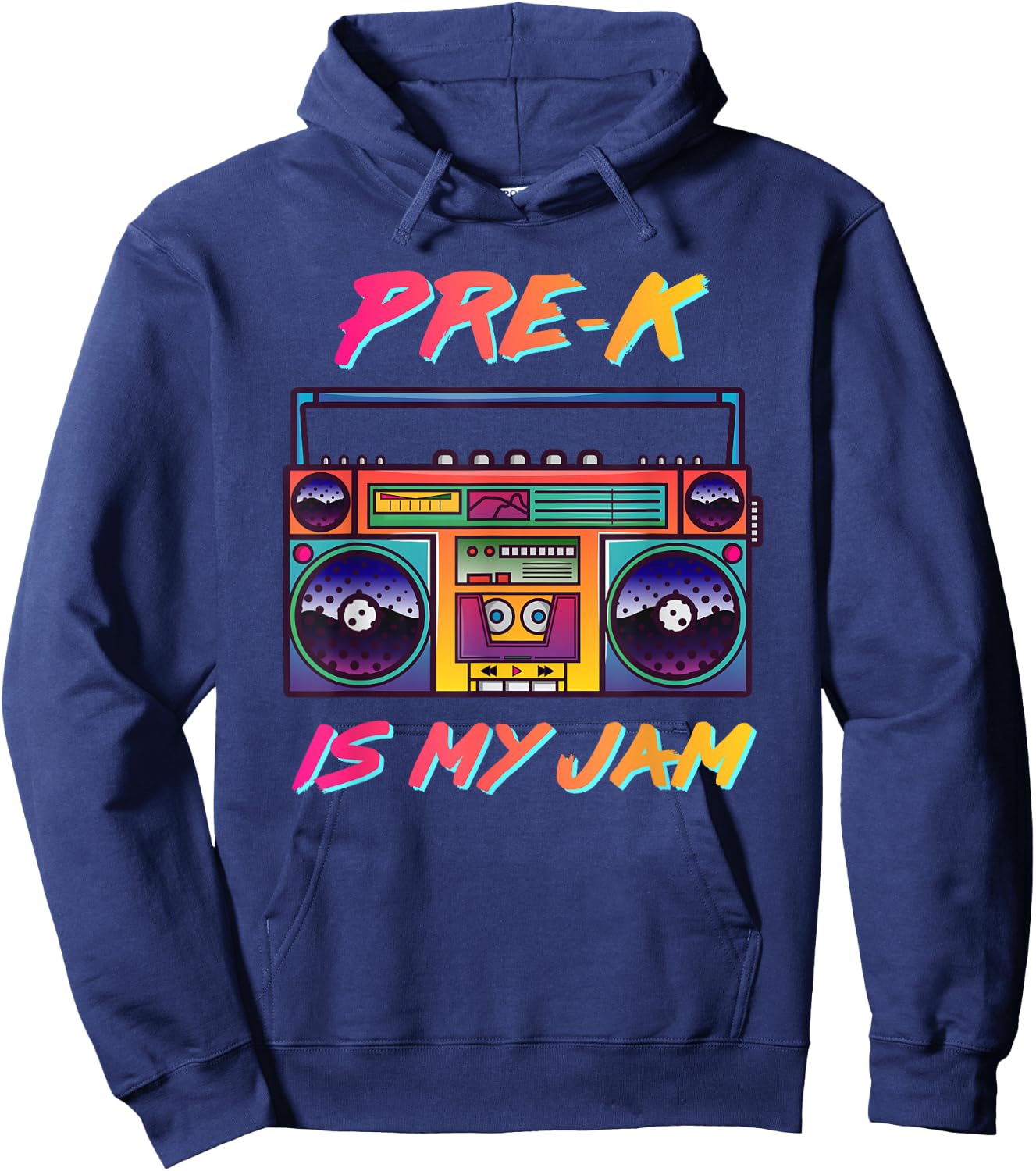 Pre-K Teacher Retro 80's 90's Back To School Women Hoodie - Hoodie | Navy