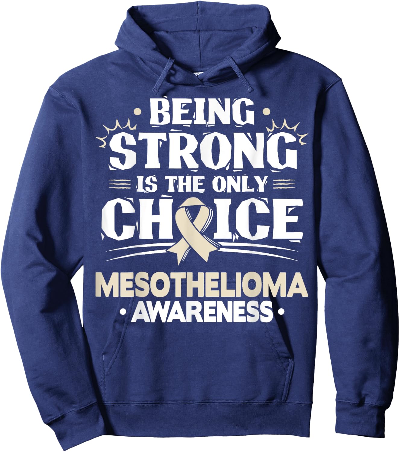 Mesothelioma Mesothelium Cancer Awareness Hoodie - Hoodie | Navy