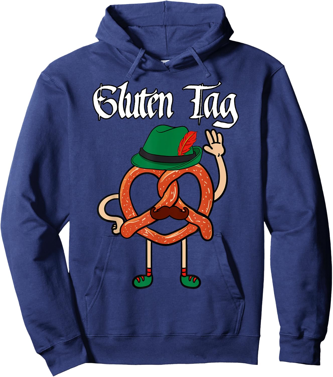 Oktoberfest Shirt German Gluten Pretzel Lover Germany Gift Hoodie - Hoodie | Navy