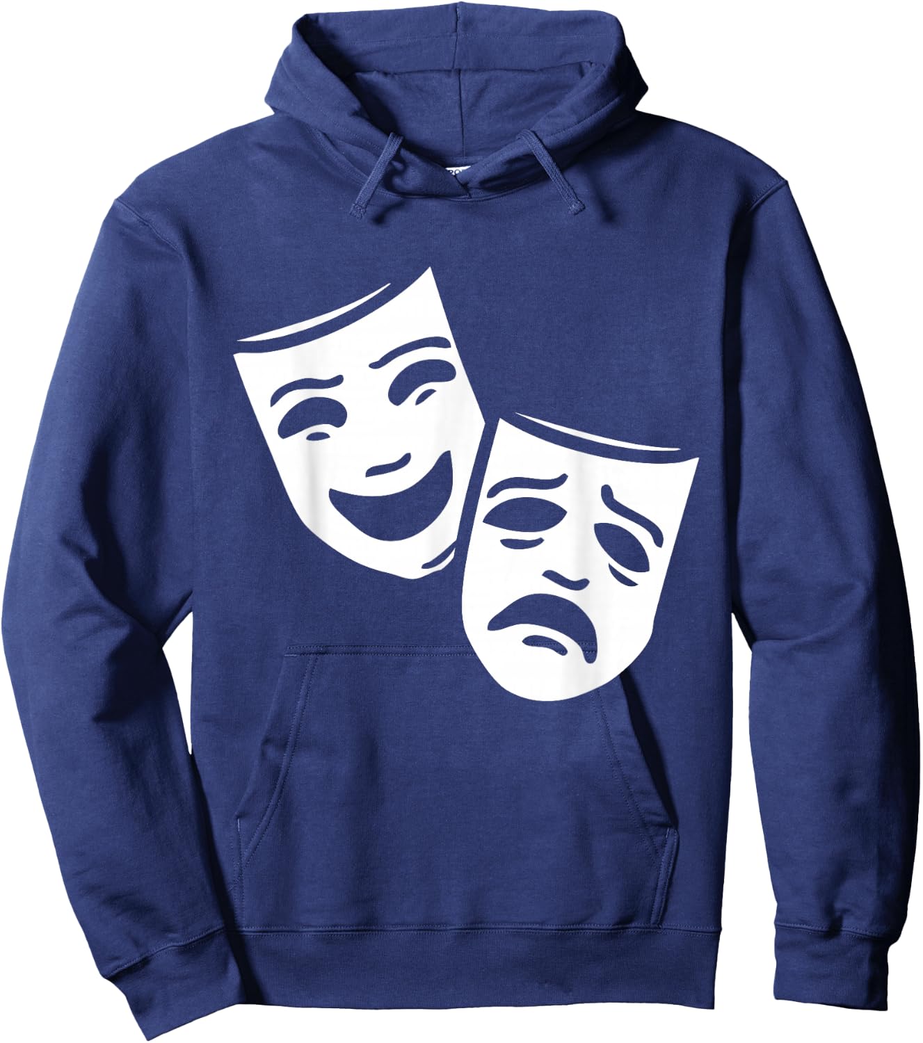 Comedy And Tragedy Greek Theater Masks Hoodie - Hoodie | Navy
