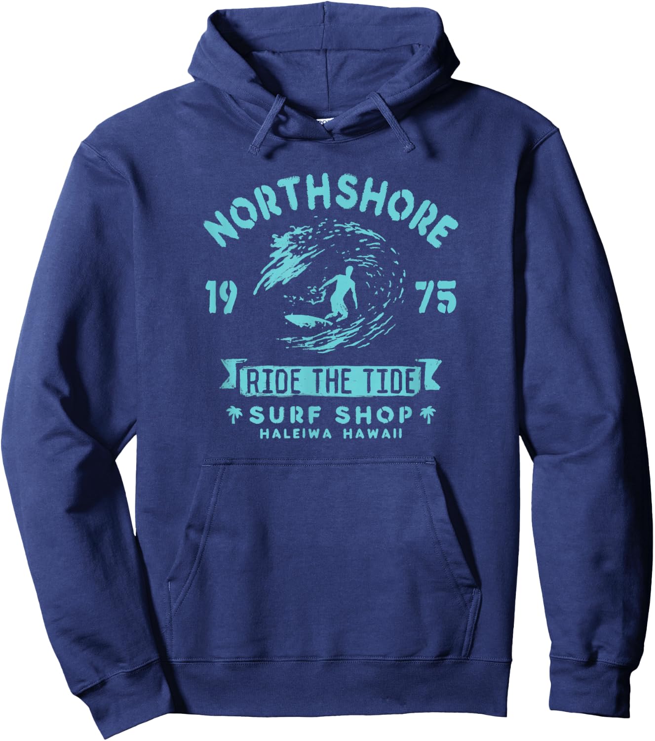 North Shore 1975 Surf Logo Hoodie - Hoodie | Navy