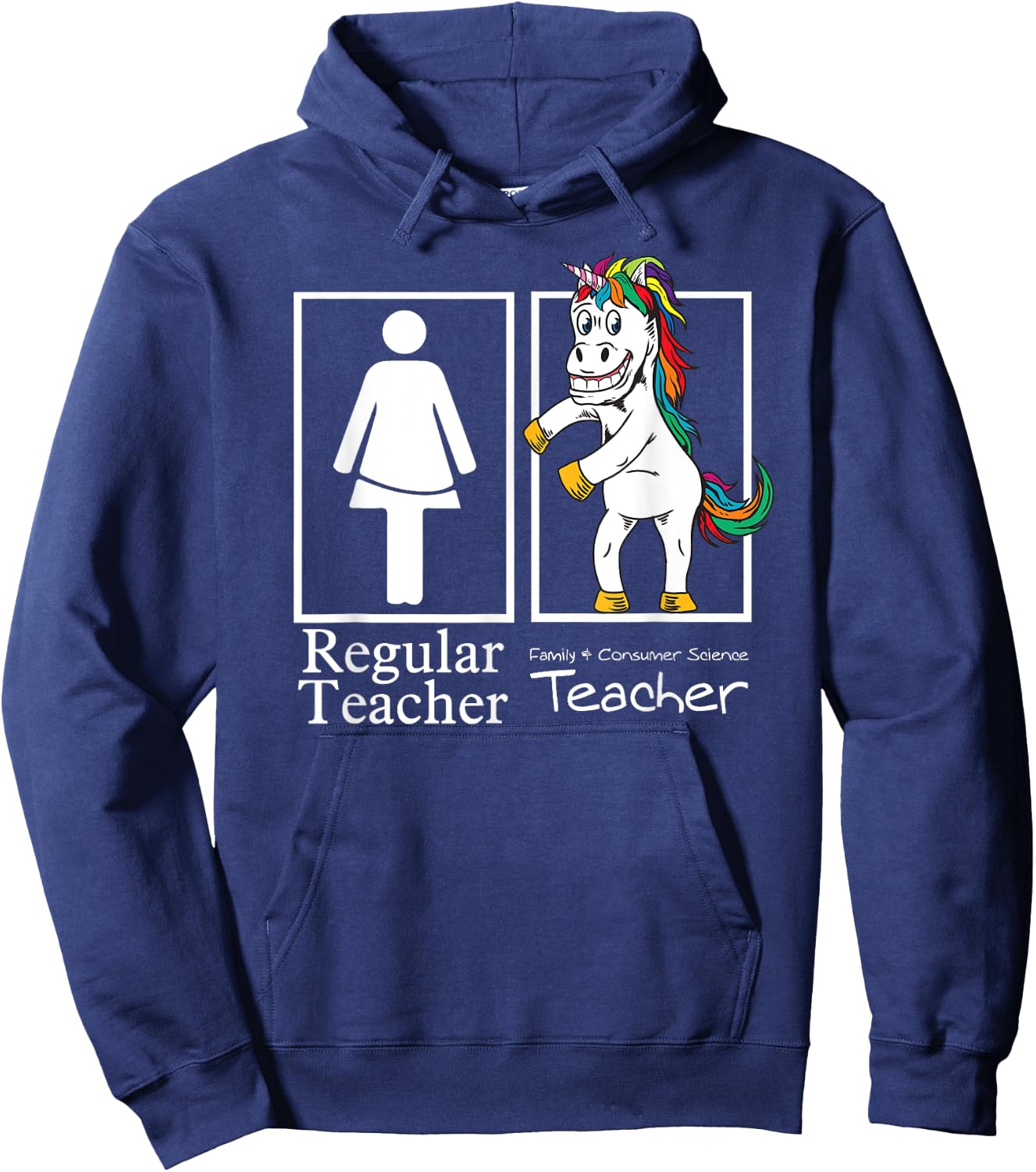 Family & Consumer Science Teacher Regular Unicorn Team Gift Women Girls Kids Hoodie - Hoodie | Navy