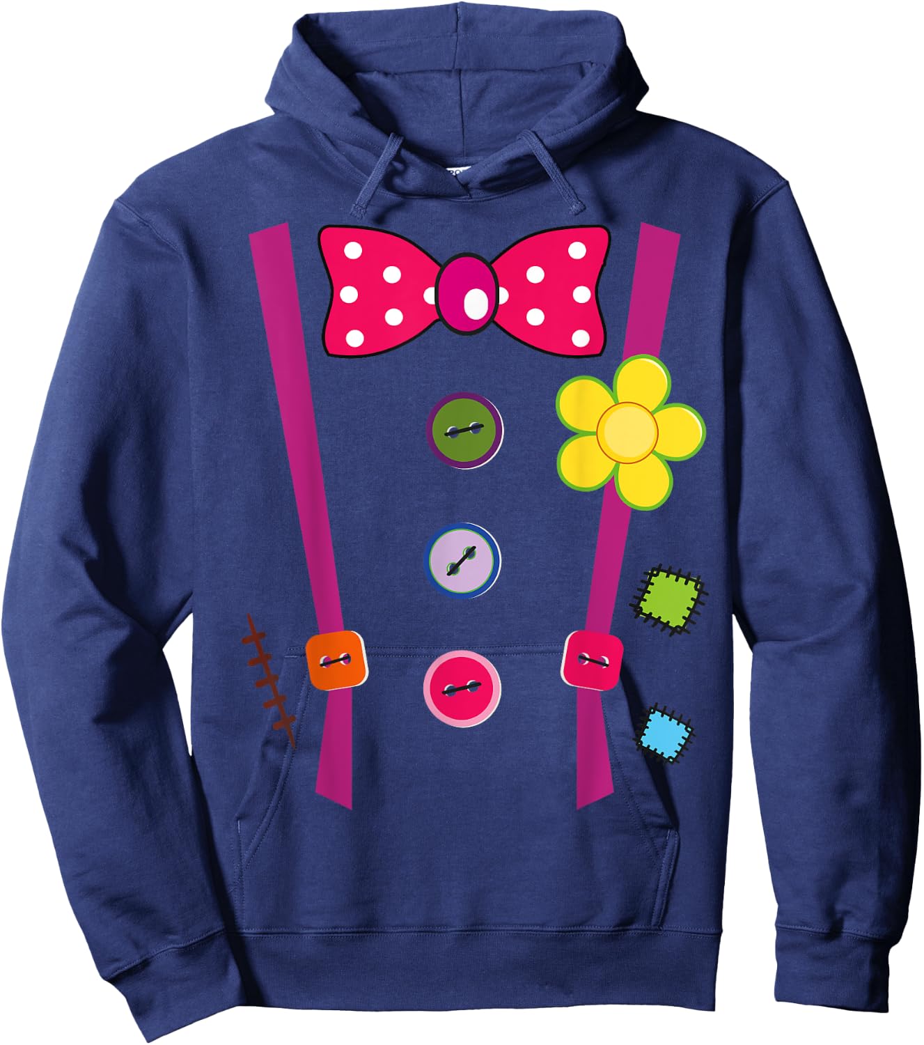 Halloween Clown DIY Costume Fun For Man Woman & Kids Hoodie - Hoodie | Navy