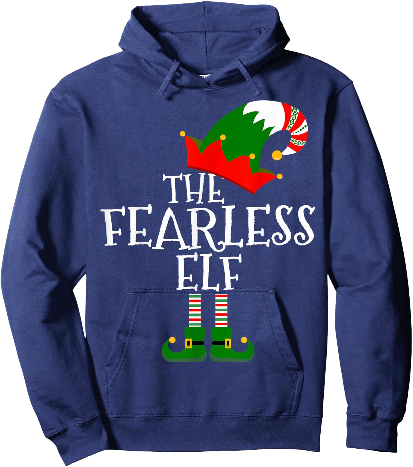 Funny The Fearless Elf Matching Family Group Gift Christmas Hoodie - Hoodie | Navy