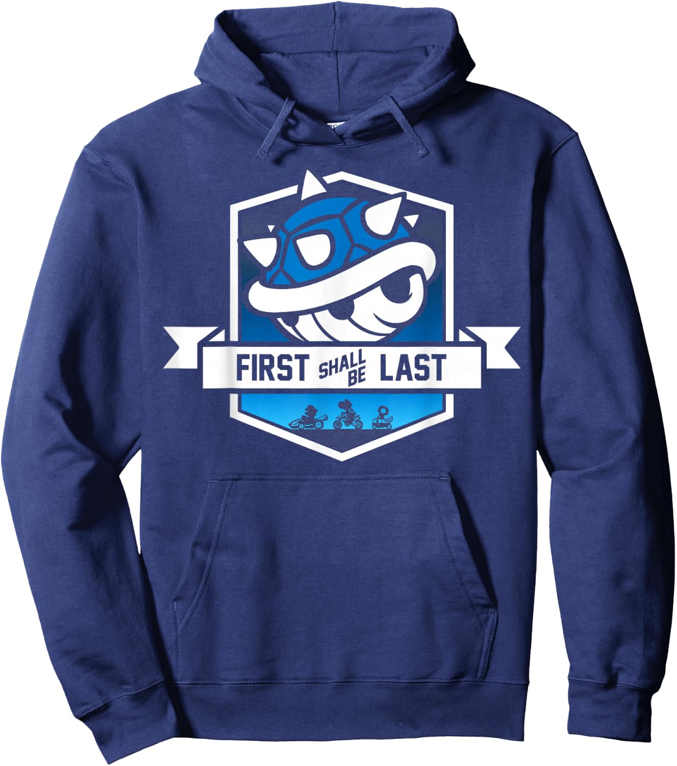 Nintendo Mario Kart Spiny Shell Banner Graphic Hoodie - Hoodie | Navy