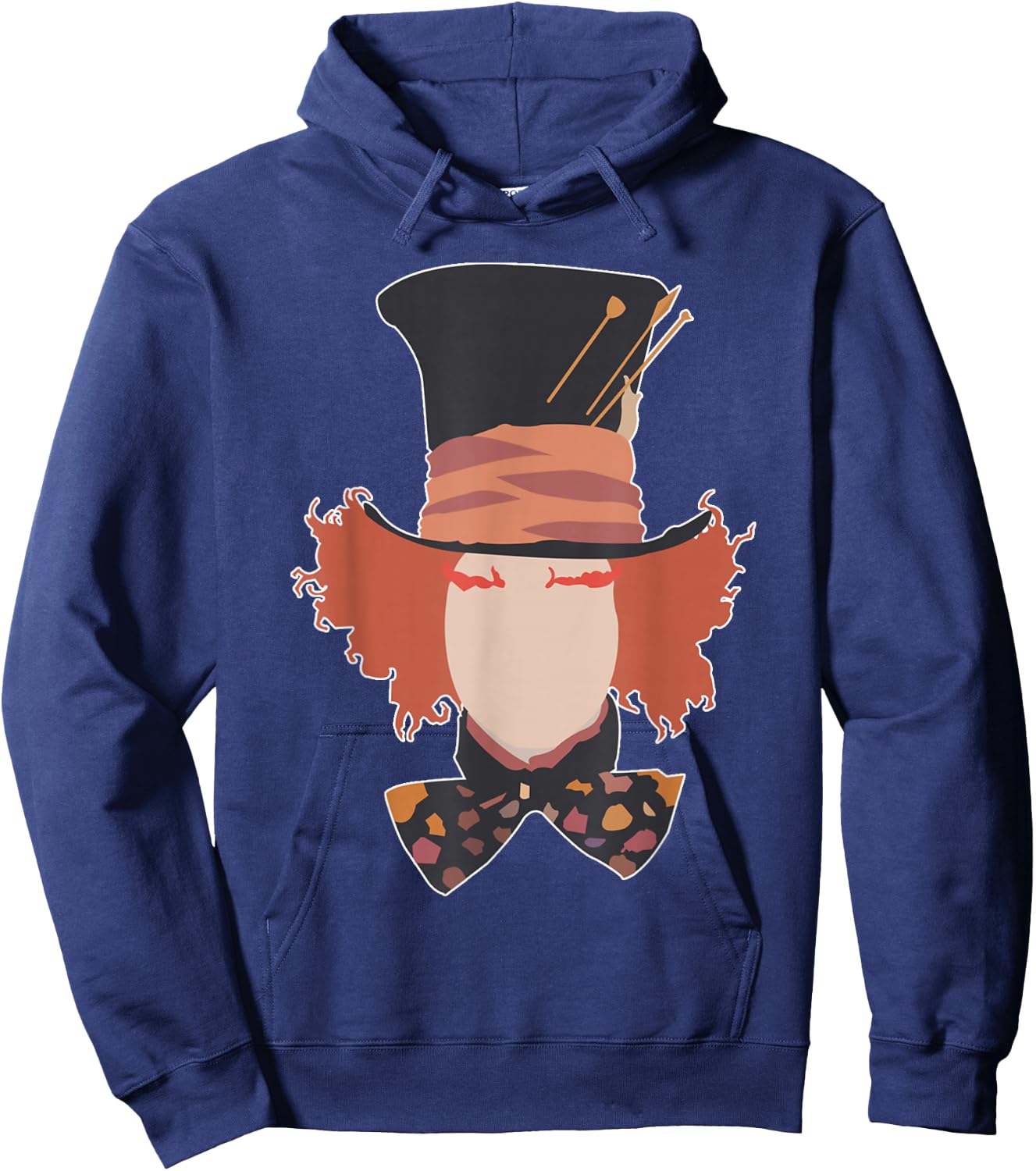 Mad Hatter Alice Minimalist We're All Mad Wonderland Hoodie - Hoodie | Navy